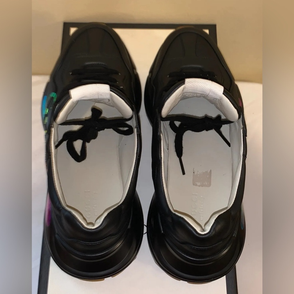 **EUC** Gucci Rhyton Iridescent Logo Sneakers - Picture 5 of 9